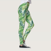 Leggings Green Tropical Palm Banana Monstera Feuille (Droite)