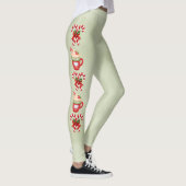 Leggings Green with Christmas Cocoa and Candy Canes (Droite)