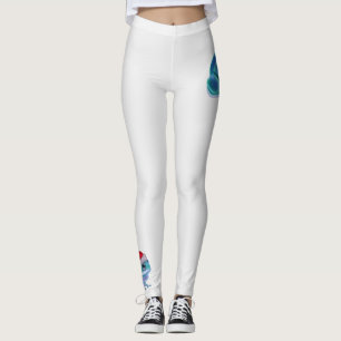 Leggings Grenouille bleue avec chapeau de Père Noël.