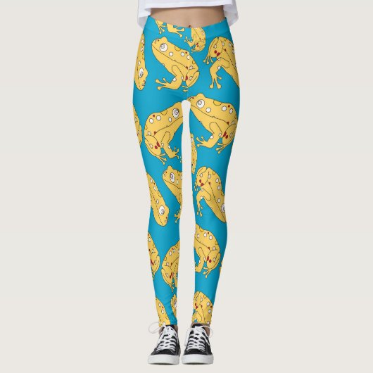 Leggings Grenouille jaune (Devant)