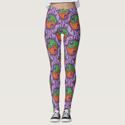 Leggings Grenouille séchée Trippy Yin Yang (Devant)