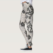 Leggings Grenouille verte Boho élégant (Gauche)