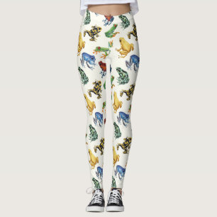 Leggings Grenouilles sur blanc naturel