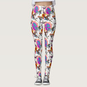 Leggings Grenouilles volantes colorées (Devant)