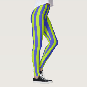Leggings Grèves vertes et bleues de chaux
