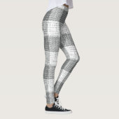 Leggings Grey and White Checkered Crosshatch Plaid  (Droite)