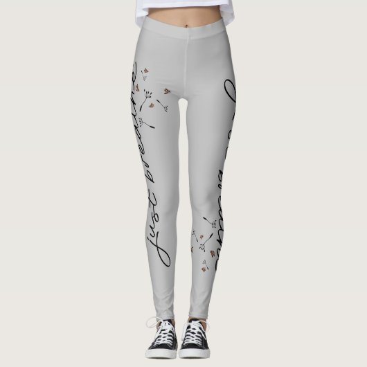 Leggings Grey Breathe Dandelion Inspirational Yoga (Devant)