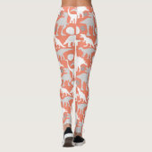 Leggings Grey Dino Motif Orange BG (Dos)