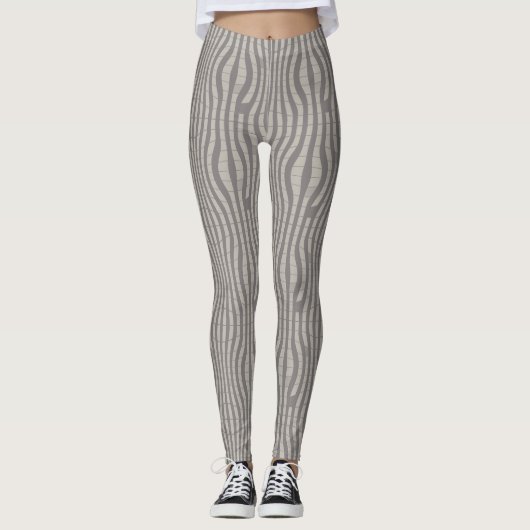 Leggings grey geometric pattern (Devant)