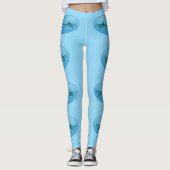 Leggings Grey Reefshark, Yap Island - Design photographique (Devant)