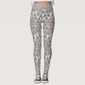 Leggings grey tones geometric pattern with triangles (Devant)