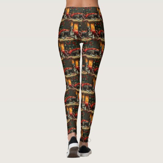 Leggings Greyhound Chig Festive de Noël (Dos)