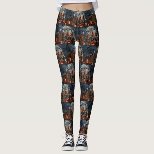 Leggings Greyhound Halloween Éffrayant (Devant)