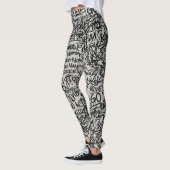 Leggings Gribouillage Grunge Urbain (Gauche)
