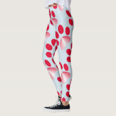 Leggings Griffe d'animal à dégradé rouge et blanc (Gauche)