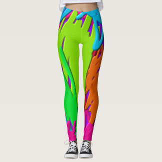 Leggings Griffonnages au néon