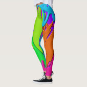 Leggings Griffonnages au néon (Gauche)