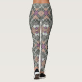 LEGGINGS - Grijs-roze-bruin Mandala Design (Achterkant)