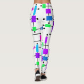 Leggings Grille de couleurs cool (Dos)