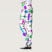 Leggings Grille de couleurs cool (Gauche)