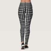 Leggings grille de maillage carré noir (Dos)