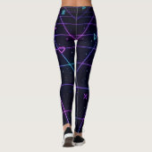 Leggings Grille de néon Arcade Rétro 80  (Dos)