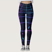 Leggings Grille de néon Arcade Rétro 80  (Devant)