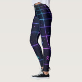 Leggings Grille de néon Arcade Rétro 80  (Gauche)