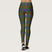 Leggings Grille Diamant Arlequin : Harmonie Texturée (Dos)