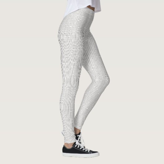 Leggings Grille industrielle noir et blanc moderne géométri (Droite)