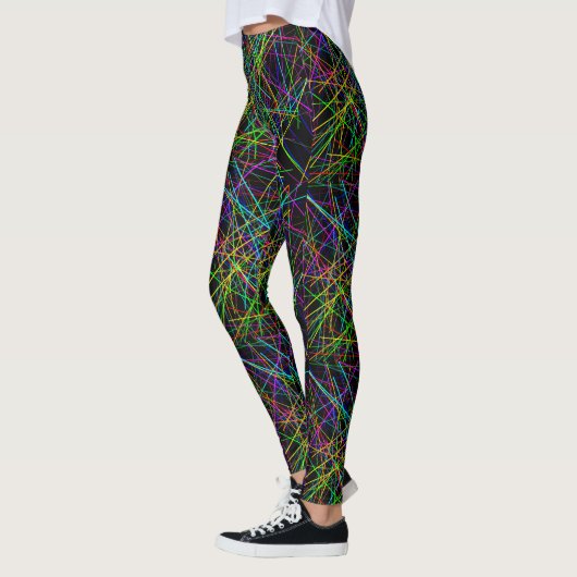 Leggings Grille infinie de Neon Crosshatch (Gauche)