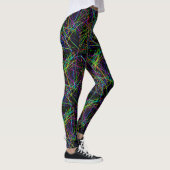 Leggings Grille infinie de Neon Crosshatch (Droite)