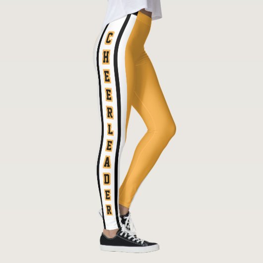 Leggings Grille Jersey Gold, White & Black Sport - DO-IT-YO (Droite)
