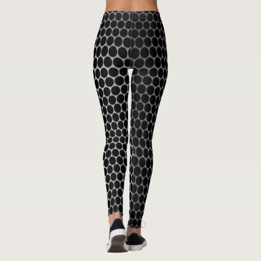 Leggings Grille noire et acier (Dos)