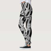 Leggings Grille rouillée en gris (Gauche)