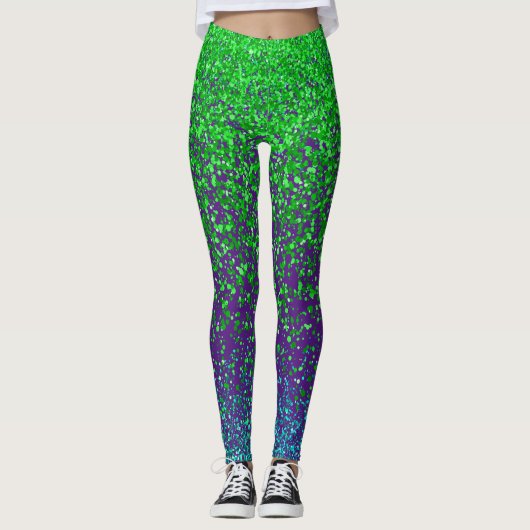 Leggings Grille verte 2 côtés 01.b Violet BG (Devant)