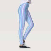 Leggings Grilles Acryliques Peintes Turquoise Rose violet (Droite)