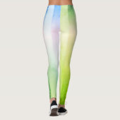 Leggings Grilles longues verticales vert et bleu (Dos)