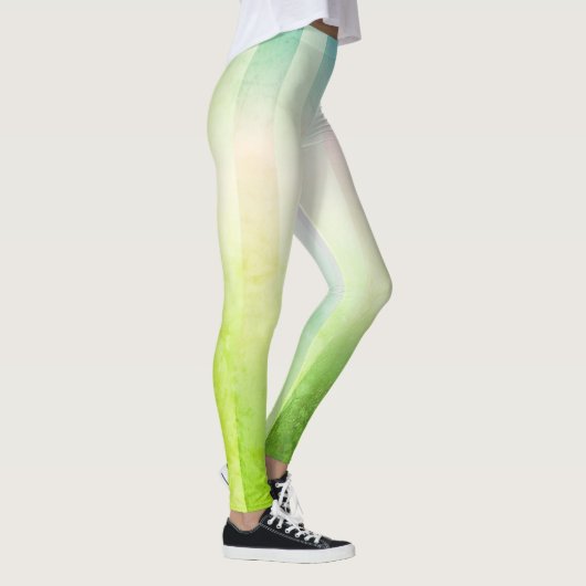Leggings Grilles longues verticales vert et bleu (Droite)