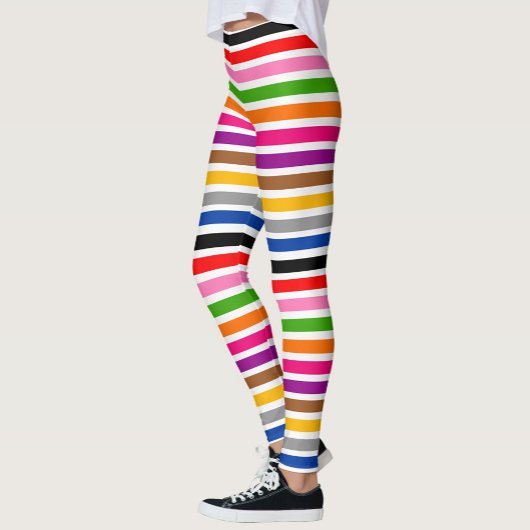 Leggings Grilles multicolores blanches Conception Motif