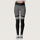 Leggings Grilles noires de choc (Devant)