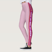 Leggings Grilles verticales Design de texte Pantalons de sp (Gauche)