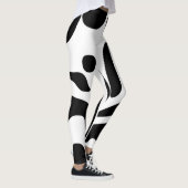 Leggings Grip Vise : Noir et Blanc Abstrait (Droite)