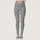 Leggings gris Abstraits géométriques imprimés flor (Devant)