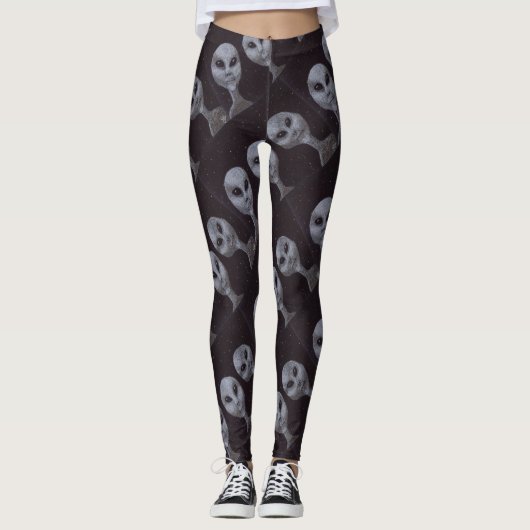 Leggings Gris Alien (Devant)