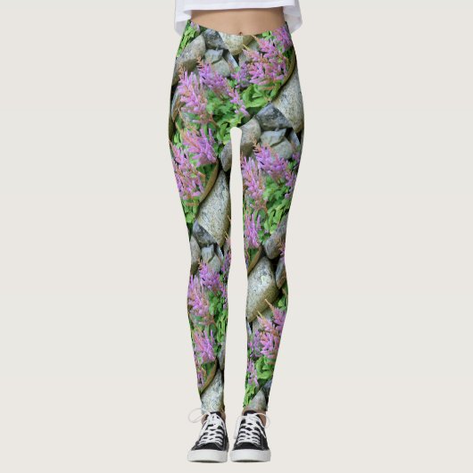 Leggings gris astilbe rose (Devant)