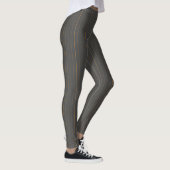Leggings Gris avec jambe à rayures orange (Droite)