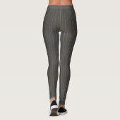 Leggings Gris avec jambe à rayures orange (Dos)