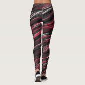 Leggings Gris avec stries roses (Dos)