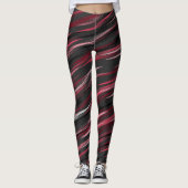 Leggings Gris avec stries roses (Devant)